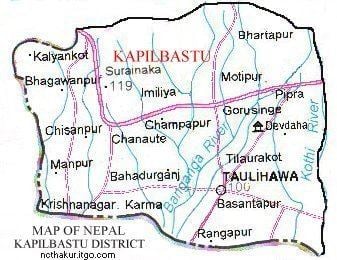 Kapilvastu District Map of Nepal District Map of Kapilbastu
