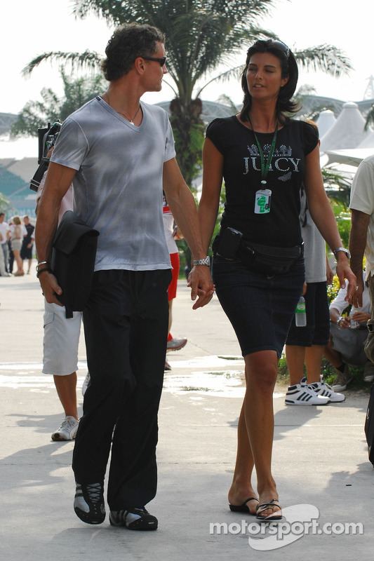 Karen Minier David Coulthard with girlfriend Karen Minier at Malaysian