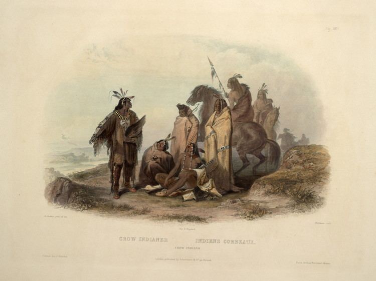 Karl Bodmer Crow Indians plate 13 from volume 1 of Travels in the
