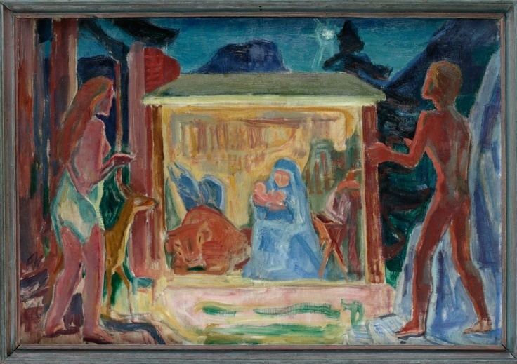 Karl Caspar Nativity with Adam and Eve by Karl Caspar 1933