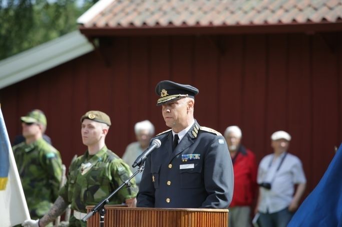 Karl Engelbrektson Nytillsatte armchefen Karl Engelbrektson nationaldagstalade i