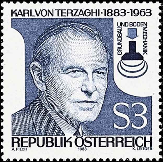 Karl von Terzaghi Karl von Terzaghi 1983 Briefmarken Alltagskultur im