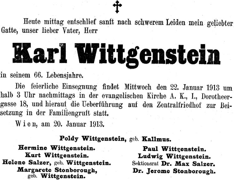 Karl Wittgenstein Gustav Mahler Biography Europe Karl Wittgenstein