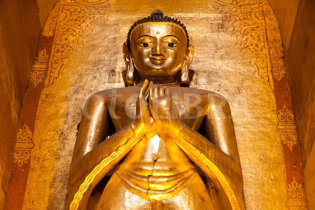 Kassapa Buddha Large golden Kassapa Buddha inside Ananda Temple Old Bagan Bagan