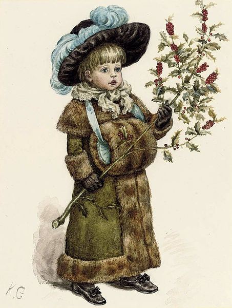 Kate Greenaway FileKate Greenaway A young girl dressed up for Christmas