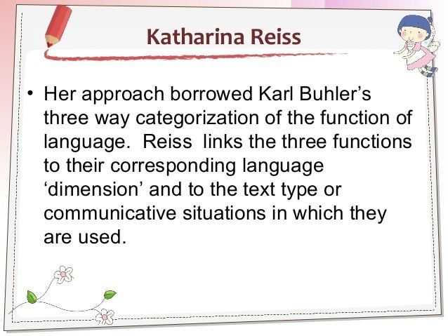 Katharina Reiss Functional theories