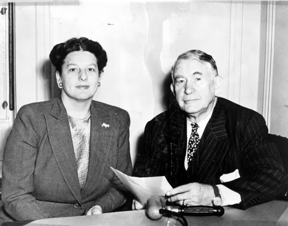 Katharine Elkus White Truman Library Photograph Katharine Elkus White and Senator Barkley