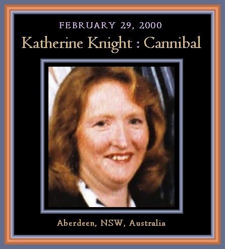 A poster dated February 29, 2000, featuring Katherine Knight smiling, with wavy blonde hair and wearing a white and black blouse.