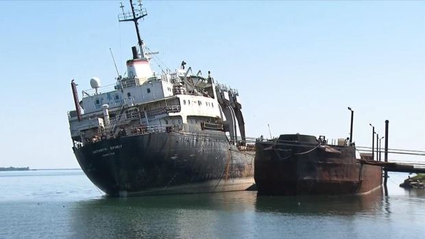 Kathryn Spirit Abandoned cargo ship grounded on Montreal39s South Shore to be