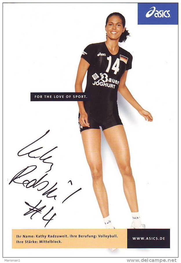Kathy Radzuweit Kathy Radzuweit Volleyball persnlich signierte