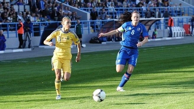 Katrín Jónsdóttir Tetyana Romanenko Ukraine Katrn Jnsdttir Iceland UEFA