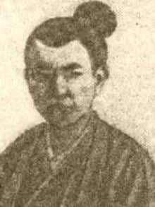 Kawakami Gensai wearing a kimono.