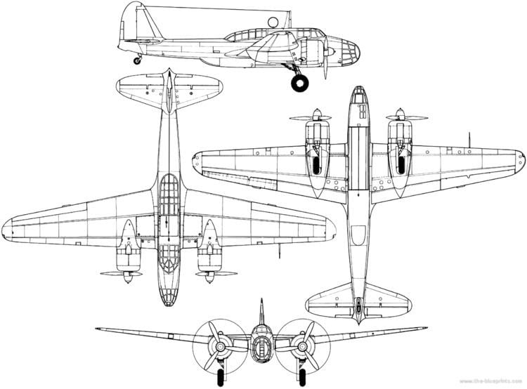 Kawasaki Ki-48 TheBlueprintscom Blueprints gt WW2 Airplanes gt Kawasaki