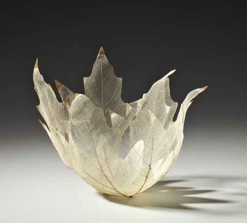 Kay Sekimachi Beautiful Maple Leaf Bowl Sculptures by Kay Sekimachi My