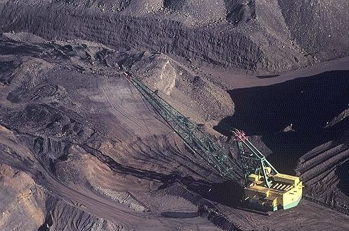 Kayenta Mine Airphoto Aerial Photograph of Coal Strip Mine Dragline Navajo