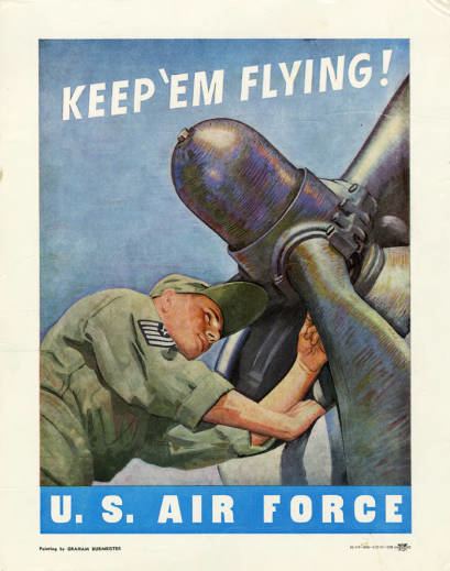 Keep 'Em Flying Military Poster Print Keep em flying US Air Pritzker