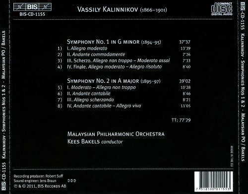 Kees Bakels Kalinnikov The Two Symphonies Kees Bakels Malaysian Philharmonic
