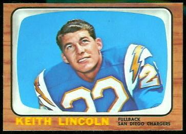Keith Lincoln Keith Lincoln 1966 Topps 127 Vintage Football Card