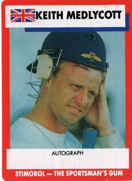 Keith Medlycott ENGLAND Keith Medlycott 58 STIMOROL 1990 91 Red Cricket