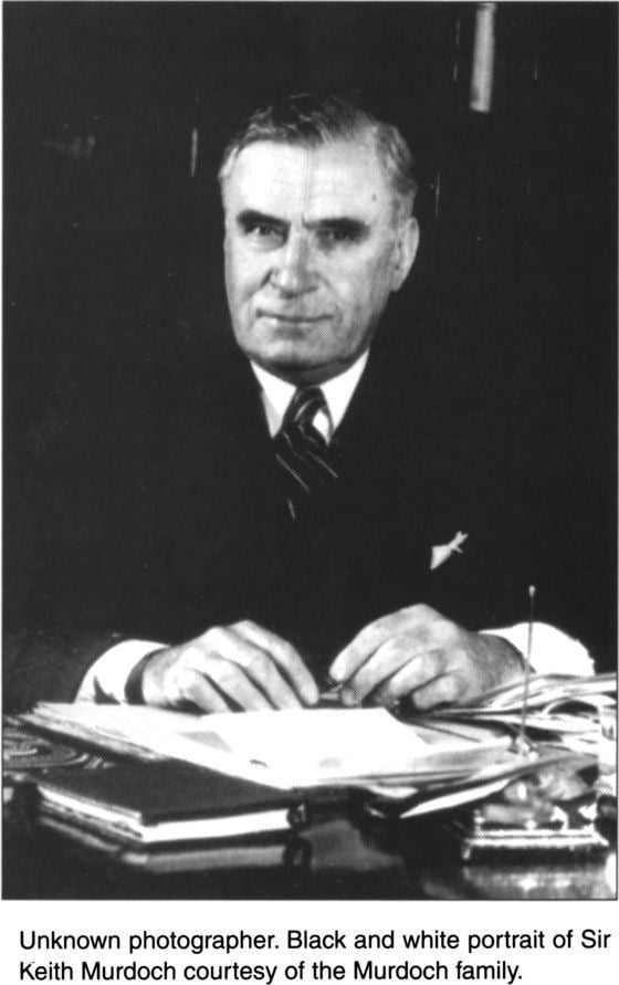 Keith Murdoch Unknown photographer Black and white portrait of Sir