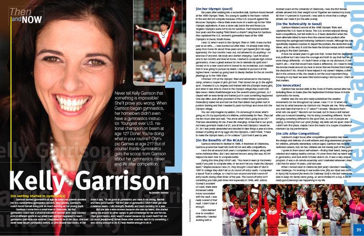 Kelly Garrison Inside Gymnastics magazine by Courtney Wilkes Muller at Coroflotcom