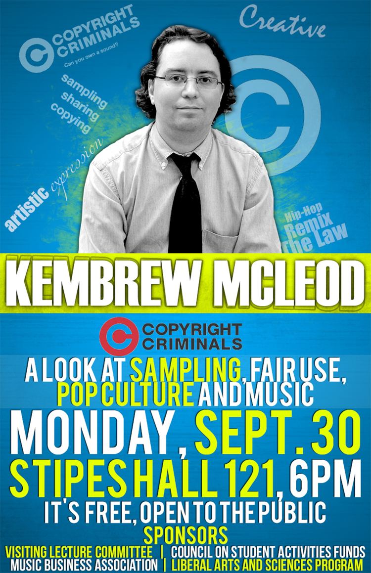 Kembrew McLeod Author Filmmaker Kembrew McLeod Coming to Western Sept