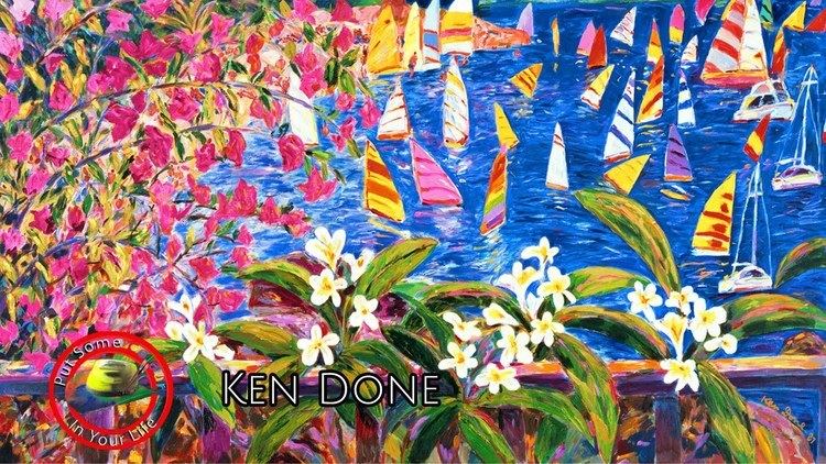 Ken Done Fine art tips on How To Paint Acrylic Abstracts with Ken Done on
