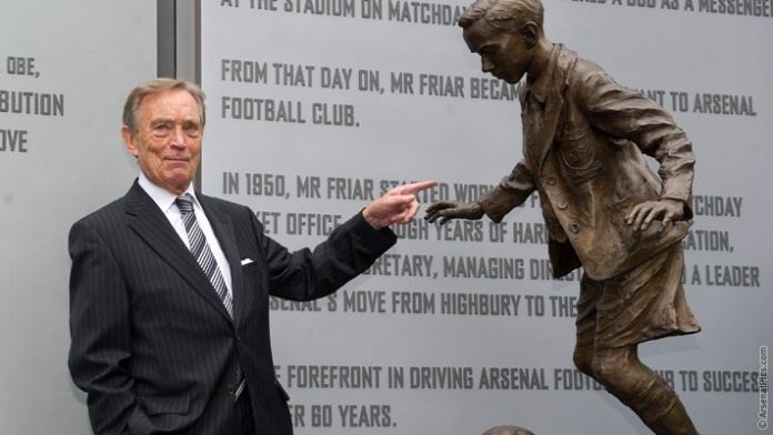 Ken Friar Arsenal Football Club has commemorated the completion of