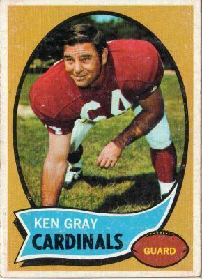 Ken Gray (American football) ARIZONA CARDINALS Ken Gray 92 TOPPS 1970 Orange Back NFL American