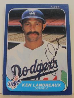 Ken Landreaux Autographed Ken Landreaux Cards Authentic MLB Signed Ken Landreaux