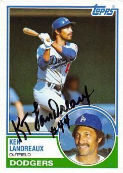 Ken Landreaux Ken Landreaux Autographed Baseball Cards