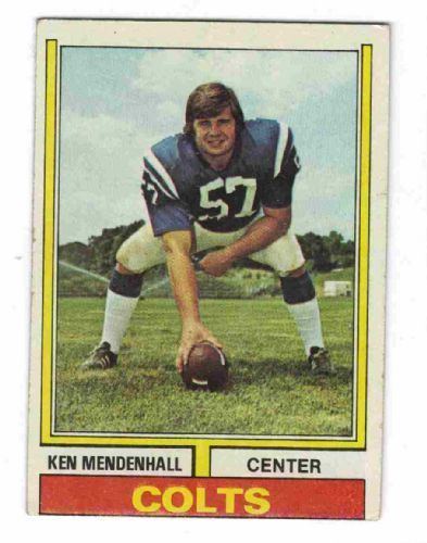 Ken Mendenhall BALTIMORE COLTS Ken Mendenhall 434 TOPPS 1974 NFL American