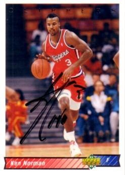 Ken Norman Ken Norman autographed Los Angeles Clippers 199293 Upper Deck card