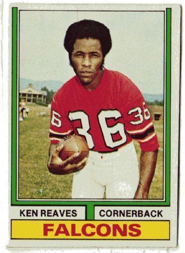 Ken Reaves ATLANTA FALCONS Ken Reaves 317 TOPPS 1974 NFL American Football