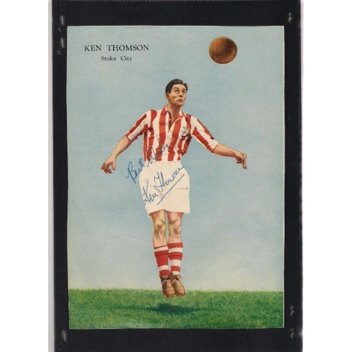 Ken Thomson (footballer) Signed picture of Ken Thomson the Stoke City footballer