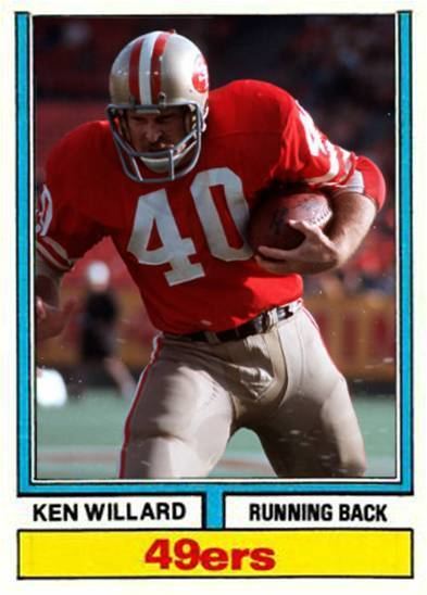 Ken Willard Ken Willard San Francisco 49ers 1970s Football Cards Pinterest