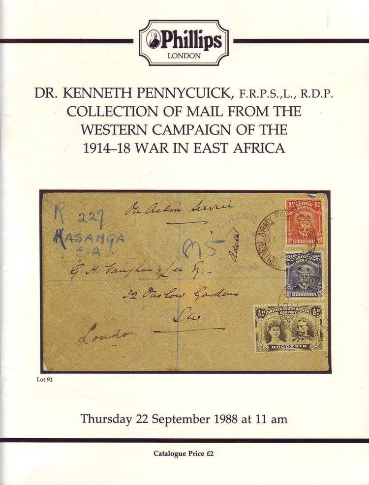 Kenneth Pennycuick 78308 DR KENNETH PENNYCUICK FRPSL RDP COLLECTION OF Bill