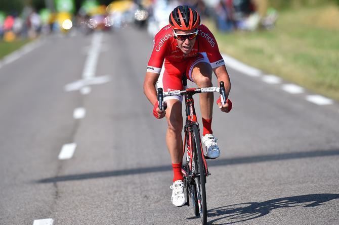 Kenneth Vanbilsen Vanbilsen on the attack at the Tour de France