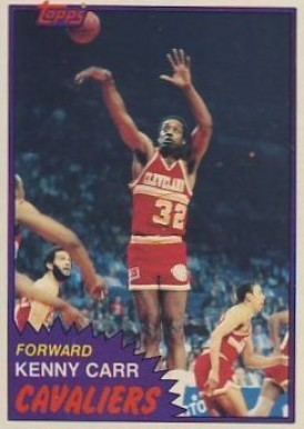 Kenny Carr 1981 Topps Kenny Carr MW72 Basketball Card Value Price Guide