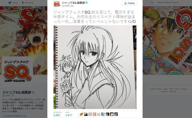 Kentaro Yabuki Manga artist Kentaro Yabuki proves his godly skills with improvised