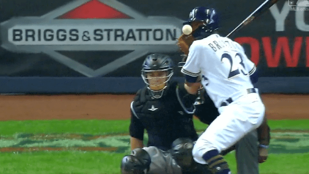 Keon Broxton Brewers outfielder Keon Broxton leaves game after getting hit in the