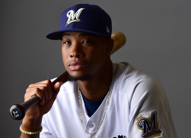 Keon Broxton Brewers outfielder Keon Broxton leaves game after taking pitch to