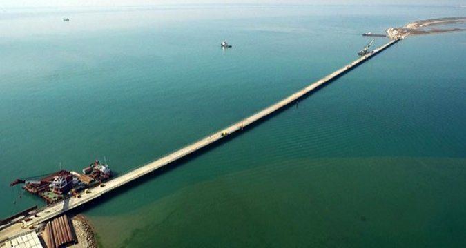 Kerch Strait Bridge Temporary bridge built across Kerch Strait Crimean News Agency