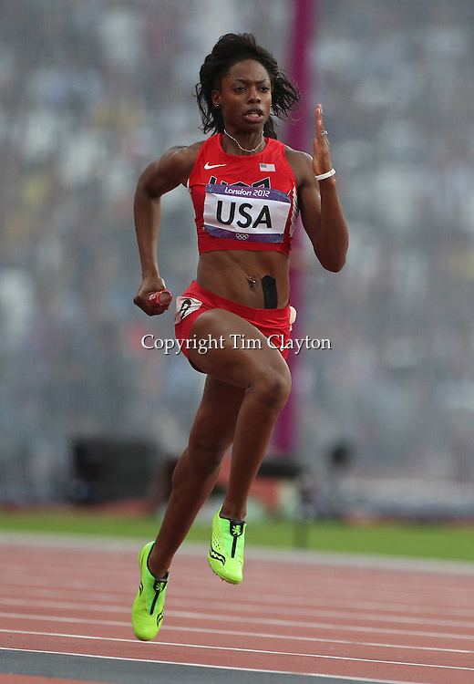 Keshia Baker Women39s 4 x 400m Relay Heats Olympic Stadium London