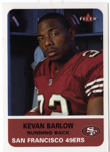 Kevan Barlow SAN FRANCISCO 49ers Kevan Barlow 200 FLEER Tradition