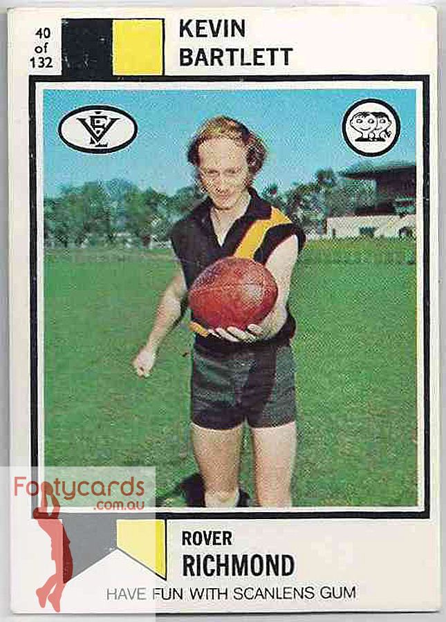 Kevin Bartlett (Australian rules footballer) 19911963 1974 VFL Scanlens 1974 VFLAFL Scanlens