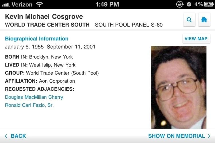 A biographical information of Kevin Cosgrove.