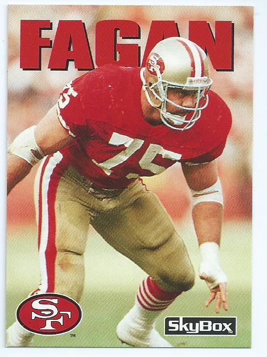 Kevin Fagan (American football) SAN FRANCISCO 49ers Kevin Fagan 19 SKYBOX Impact 1992 NFL American