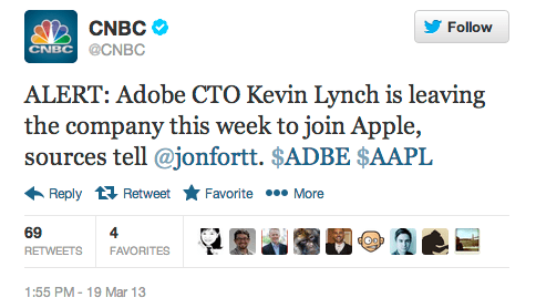 Kevin Lynch (computing) Adobe CTO Kevin Lynch headed to Apple Network World