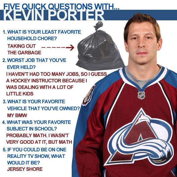 Kevin Porter (ice hockey) Five Quick Questions With Kevin Porter Colorado